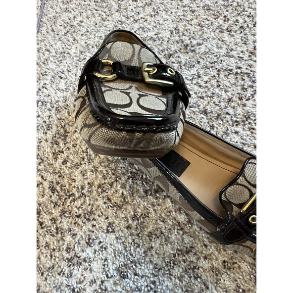 Coach Fortunata Women's Sz 8M Driving Loafers Signature C Slip On - Picture 5 of 9
